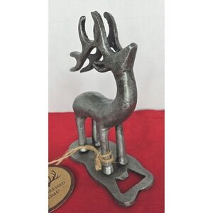 Aspen Rustic Decor Table Top‎ Deer Antler Bottle Opener Figurine Metal Christmas